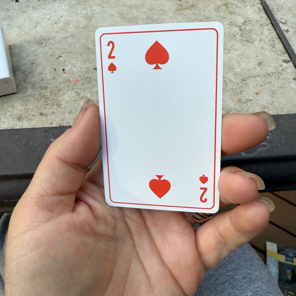 Dior Red two of spades  Playing Card